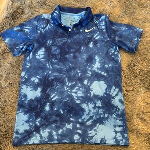 Nike Dri-Fit Blue Tie Dye Polo